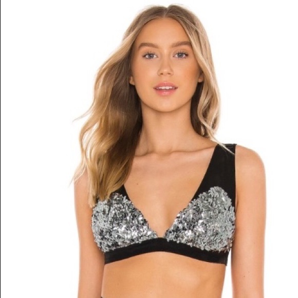 Free People Other - NWT Free People Bralette Let it Shine Pewter